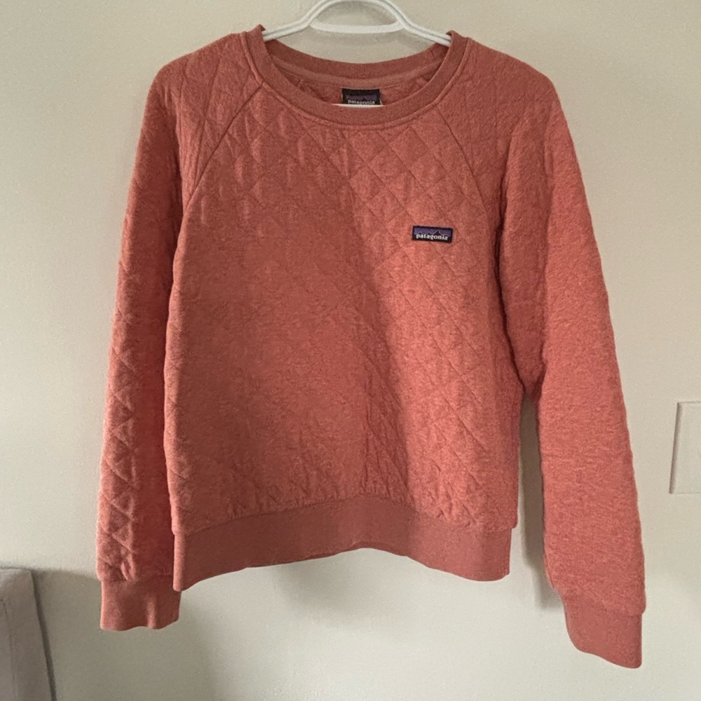 Patagonia Women's Quilted Crew Neck Sweater - Coral